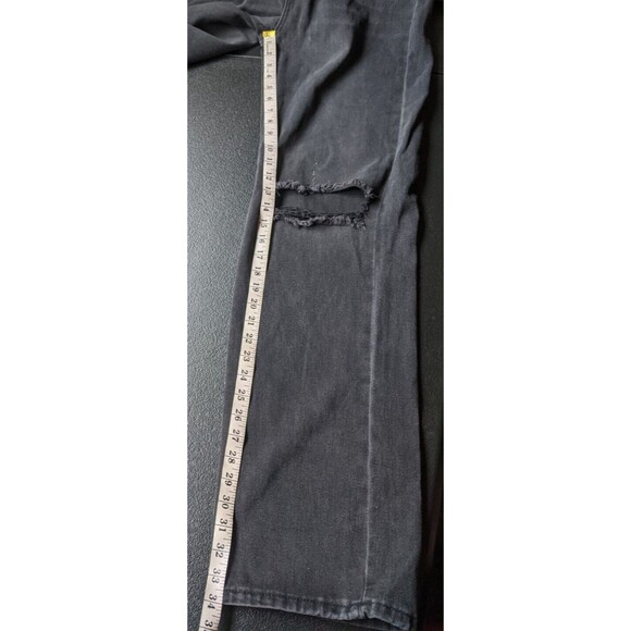 Shein Women's Jeans Black Distressed High Rise Size Small Tall - Picture 5 of 11